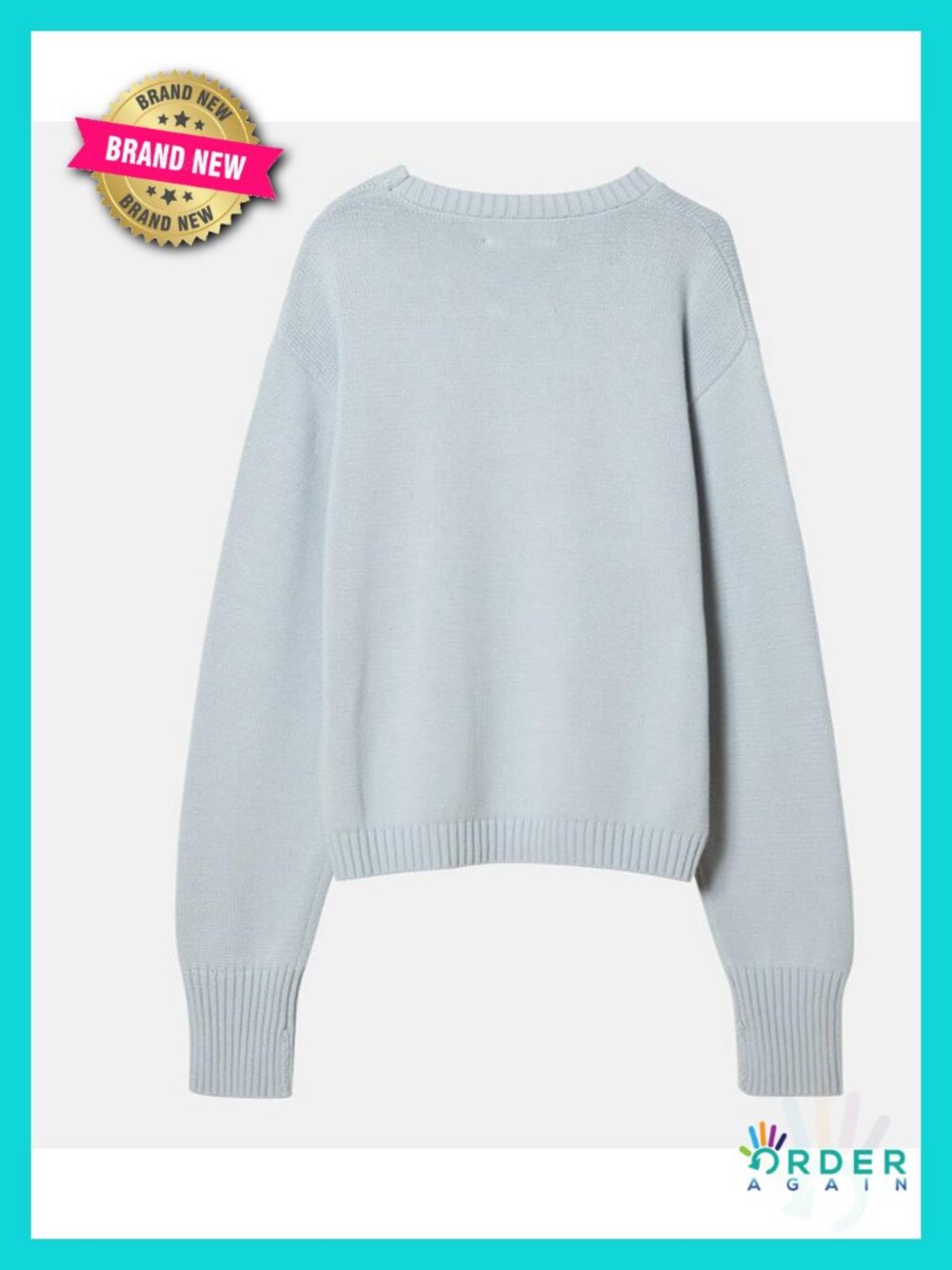Fish Graphic Crochet Chunky Sweater Cottagecore Oversized Pullover - Picture 4 of 5